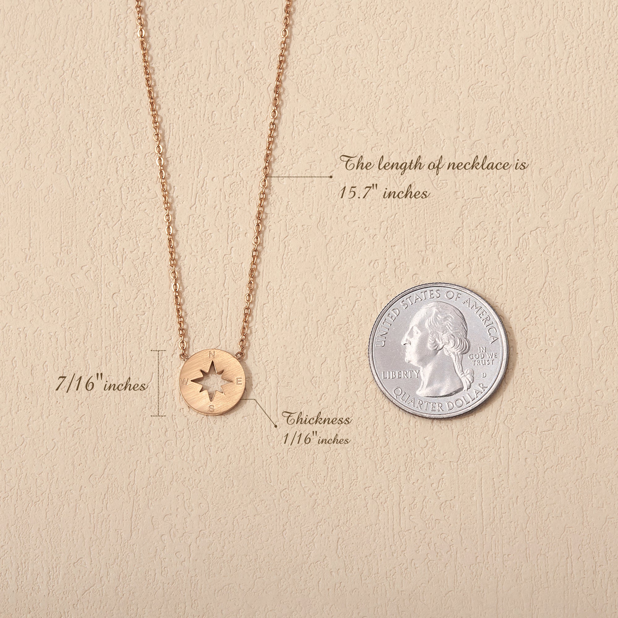 "Mentor" Card and Compass Necklace