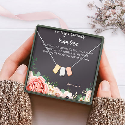 Mother of the Groom Multi Cube Necklace Gift Set