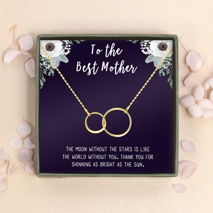 "To the Best Mother" Card and Infinity Necklace