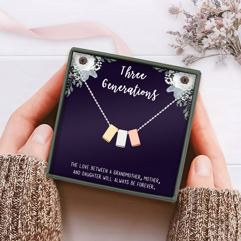 Three Generations Multi Cube Necklace Gift Set