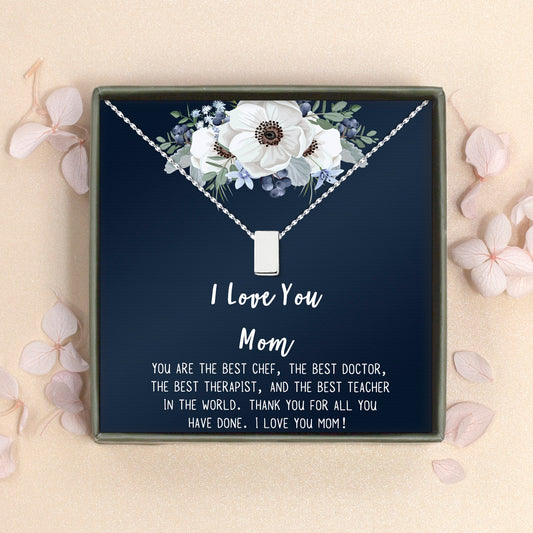 Mom Christmas Gift from Daughter and Son, Custom Name I Love You Mom Christmas New Year Gifts for Mom