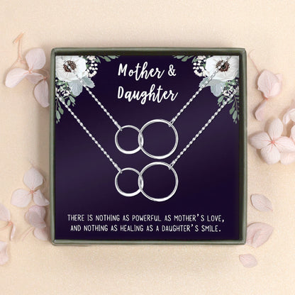 Mothers Day Gift from Daughter - Mother Daughter Necklace Gift Set for 2 - Custom Mom and Daughter Necklace Gifts for Mom for Mothers Day