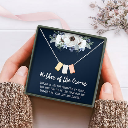 Mother of the Groom Multi Cube Necklace Gift Set