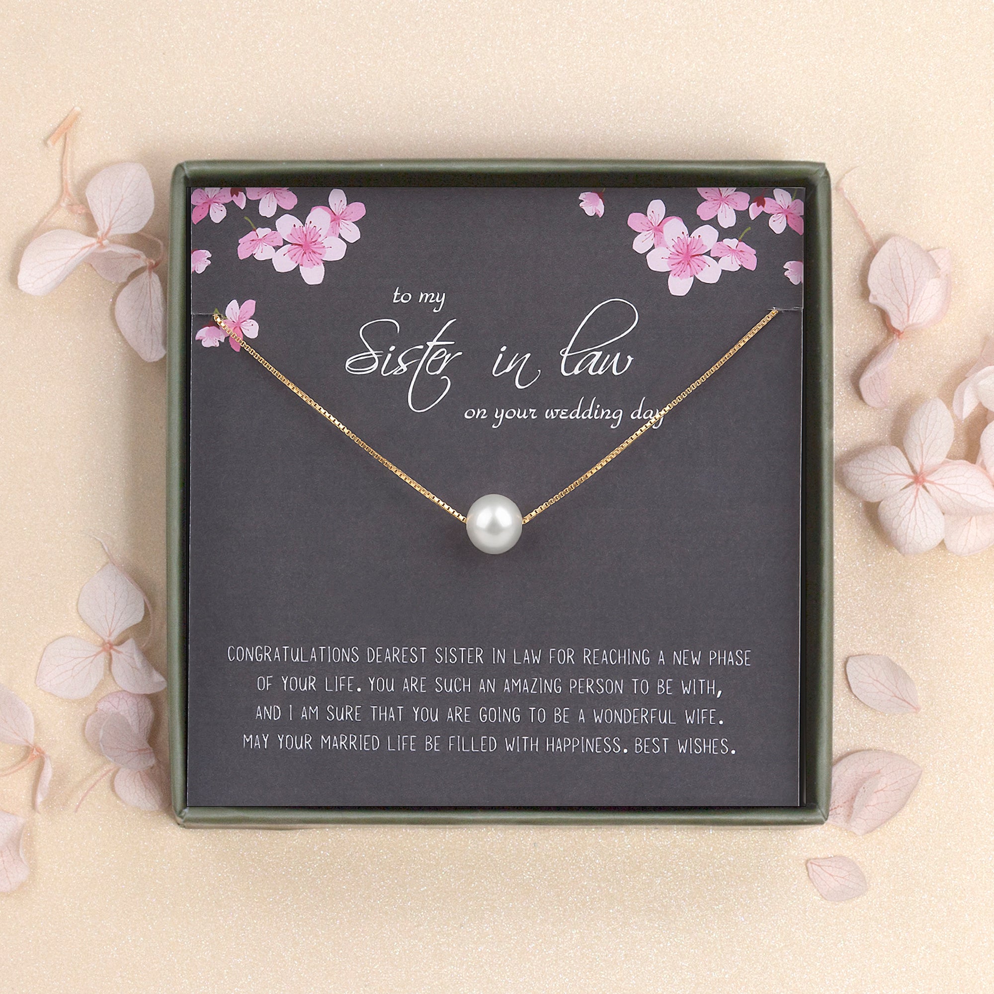 Buy Sister Wedding Gift From Sister Wedding Day Gift for Bride From Sister  Single Pearl Necklace, Rehearsal Dinner Gift From Brother to Sister Online  in India - Etsy