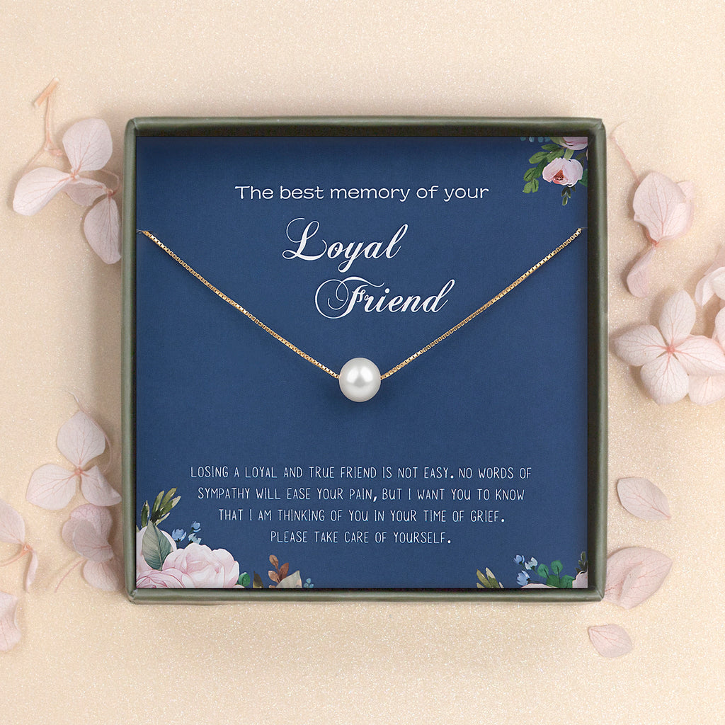 The Best Memory of a Loyal Friend Pearl Necklace Jewelry Gift Set