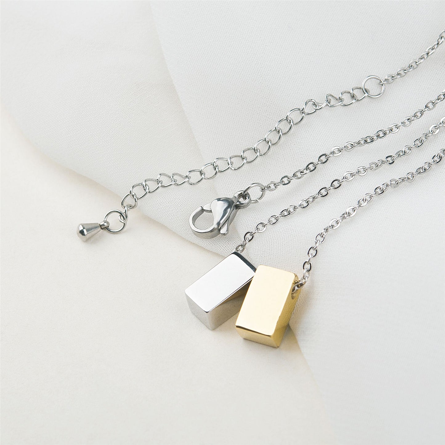 To My Precious Grandma 2 Cube  Necklace Gift Set