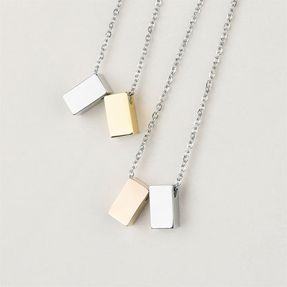 To My Precious Grandma 2 Cube  Necklace Gift Set