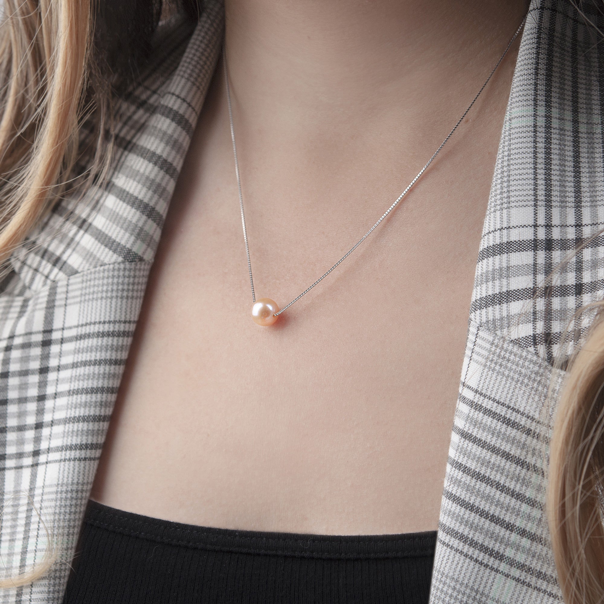 "Brave and Faith" Pearl Motivational Necklace