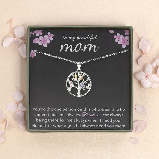 "To My Beautiful Mom" Card and Crystal Tree of Life