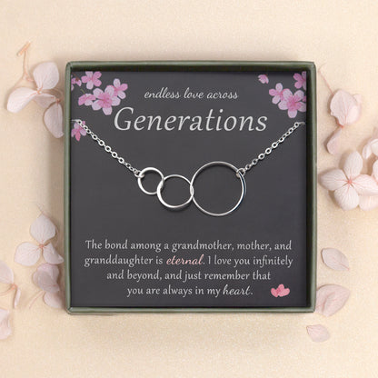 "Endless Love Across Generations" Card and Interlocking Necklace