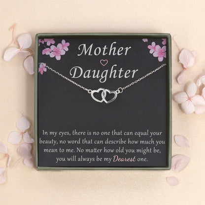 "Mother and Daughter" Card and Infinity Heart Necklace