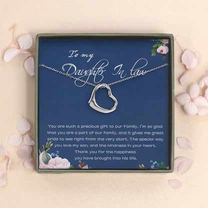 Personalized Daughter-in-law Necklace for Birthday Gift, 925