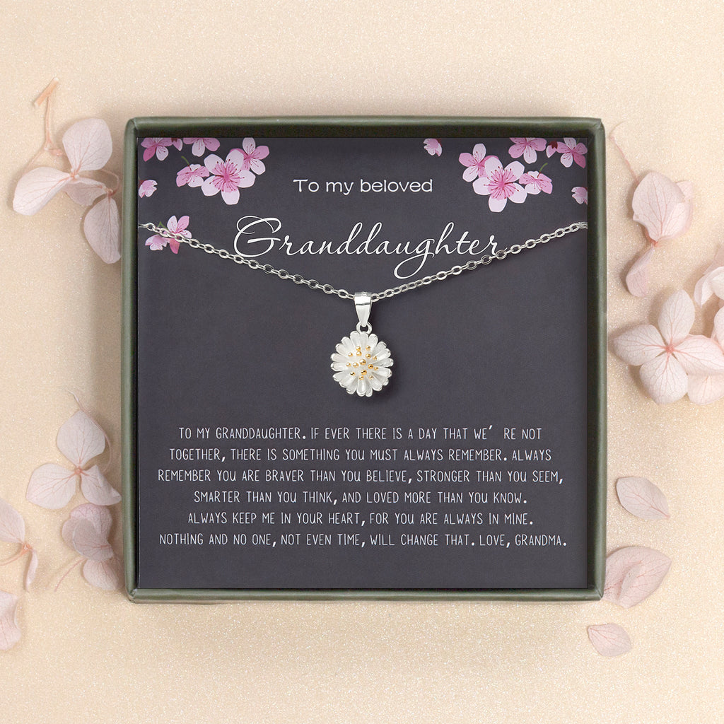 To my Beloved Granddaughter and Daisy Necklace