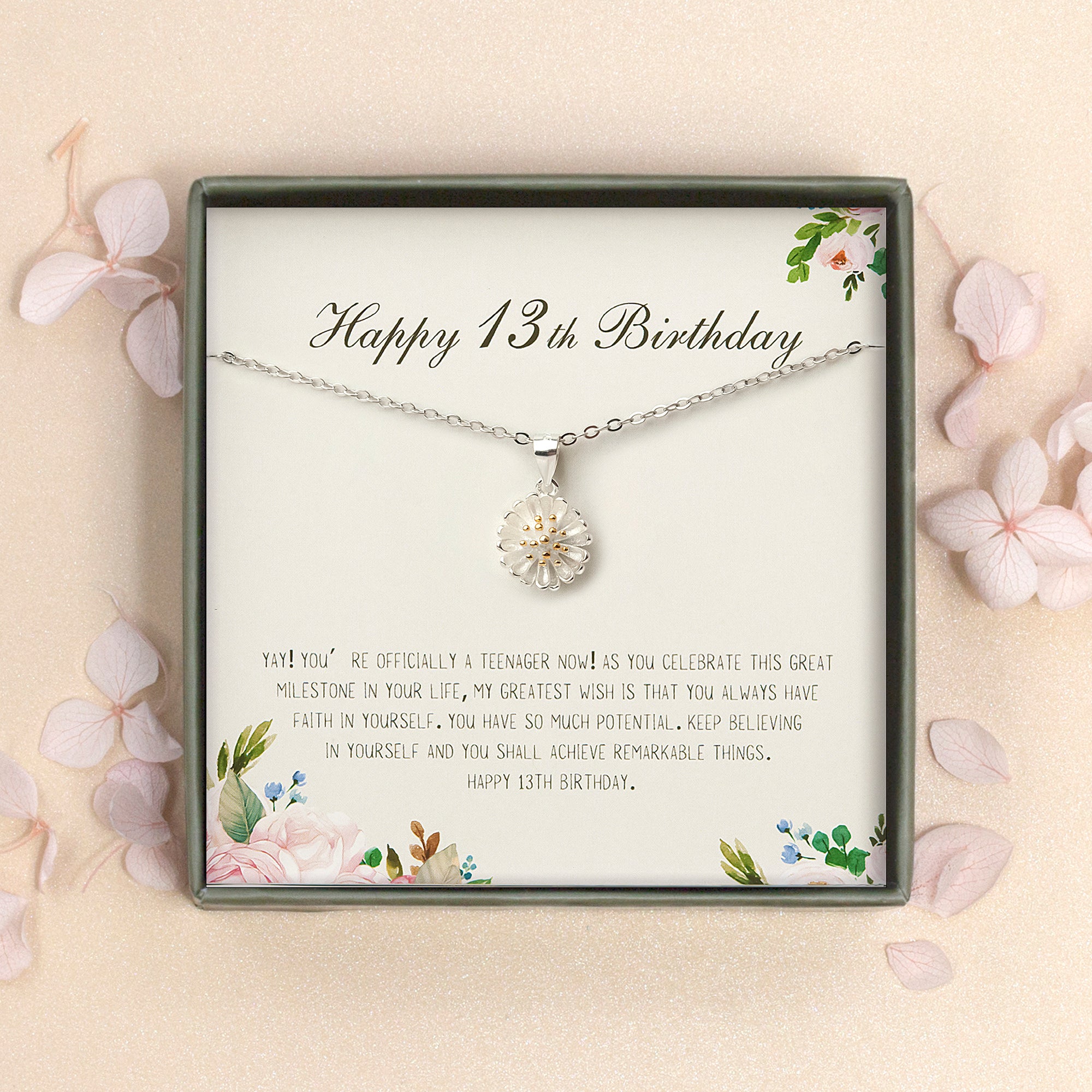Happy 16th Birthday and Daisy Necklace