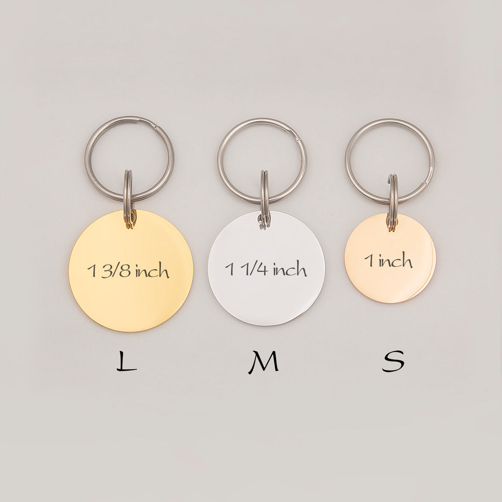Name and Icon Round Pet ID Dog Tag
