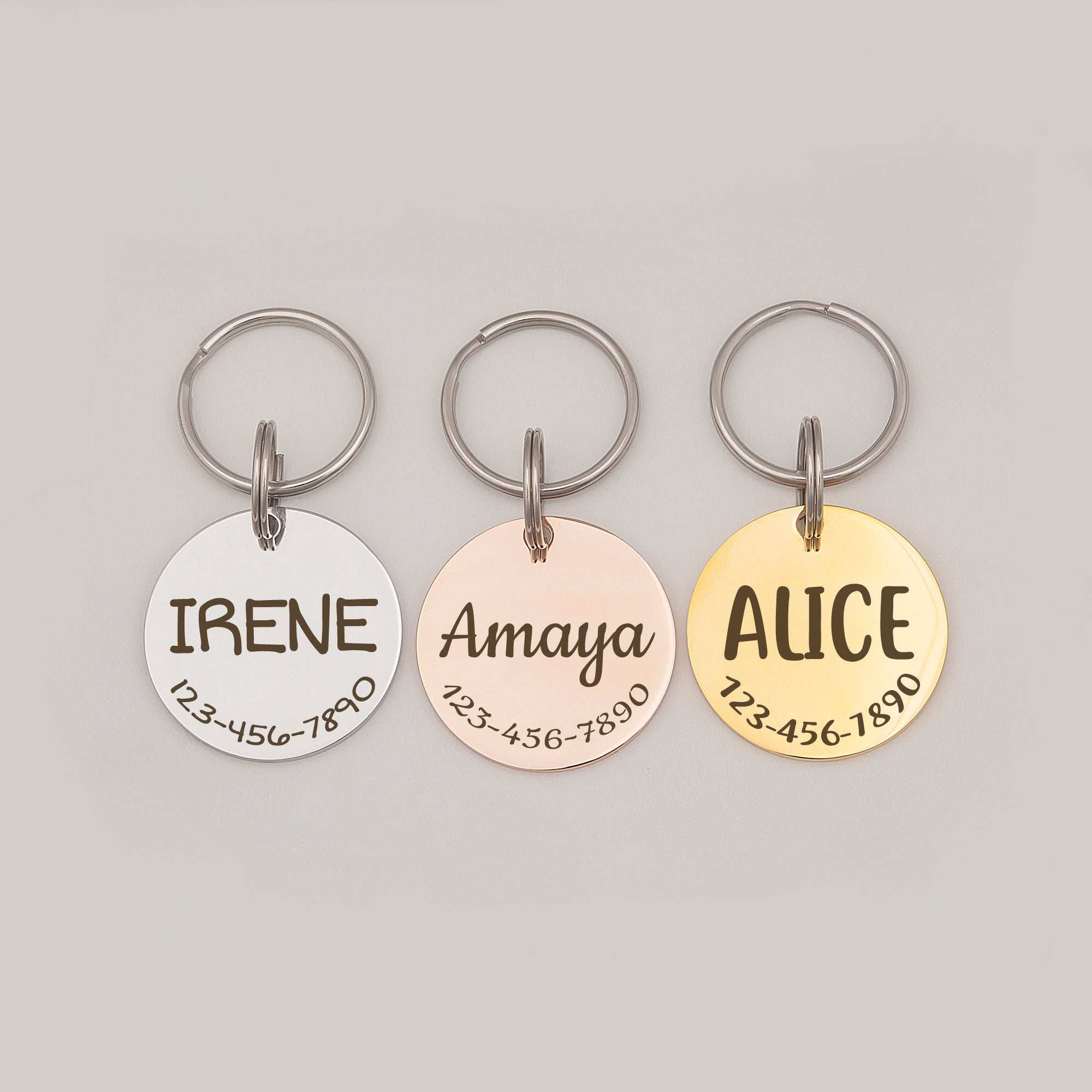 Round Pet ID Tag