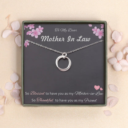 To my Dear Mother in Law Card and Sterling Silver Necklace