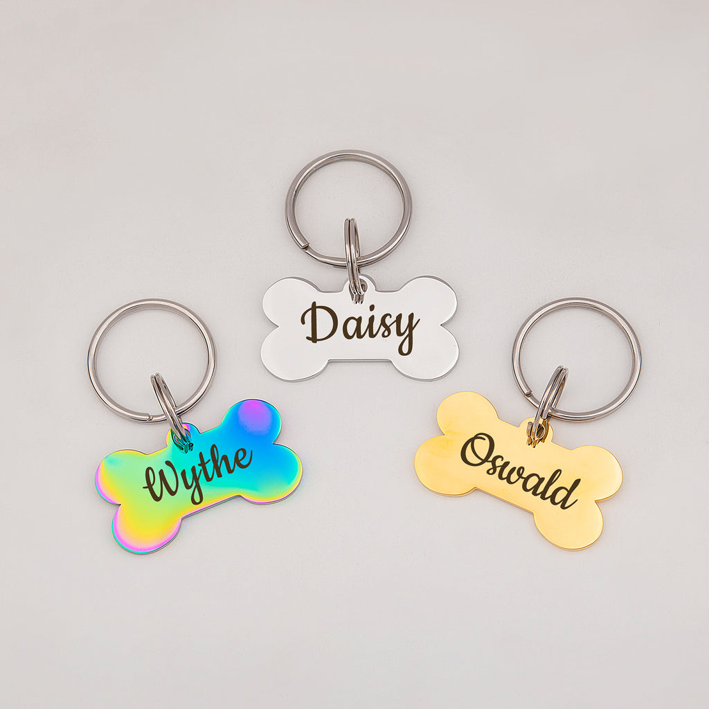 Dog Bone Pet ID Dog Tag