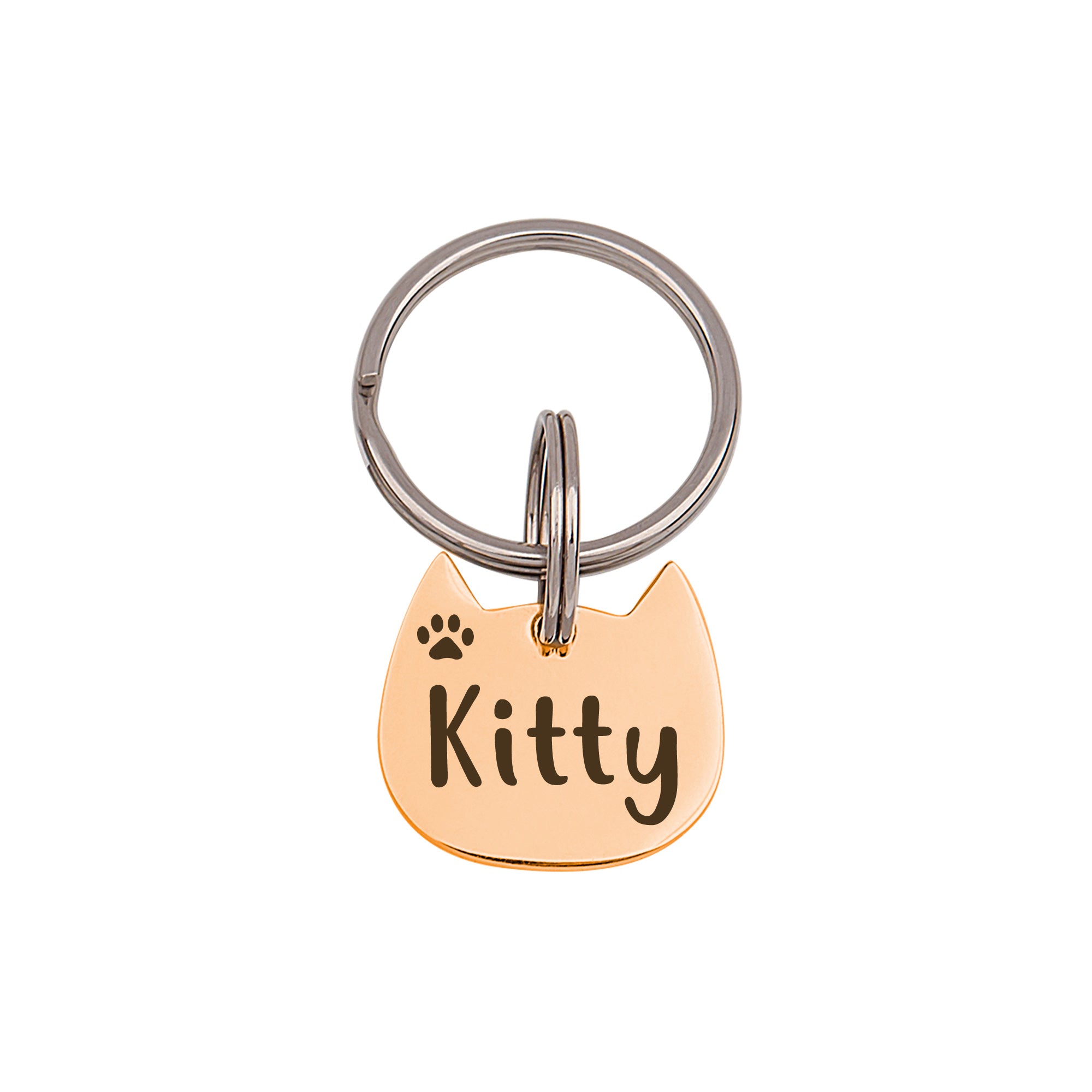 Custom Name and Icon Cat Head Pet ID Cat Tag