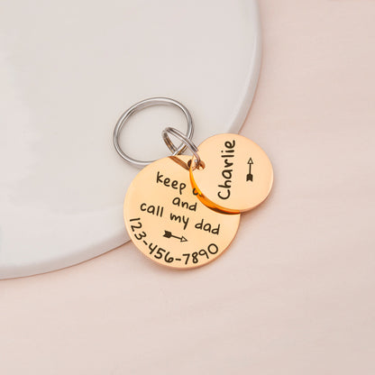 Personalized 2pc Round Shaped Quotes Pet Tag