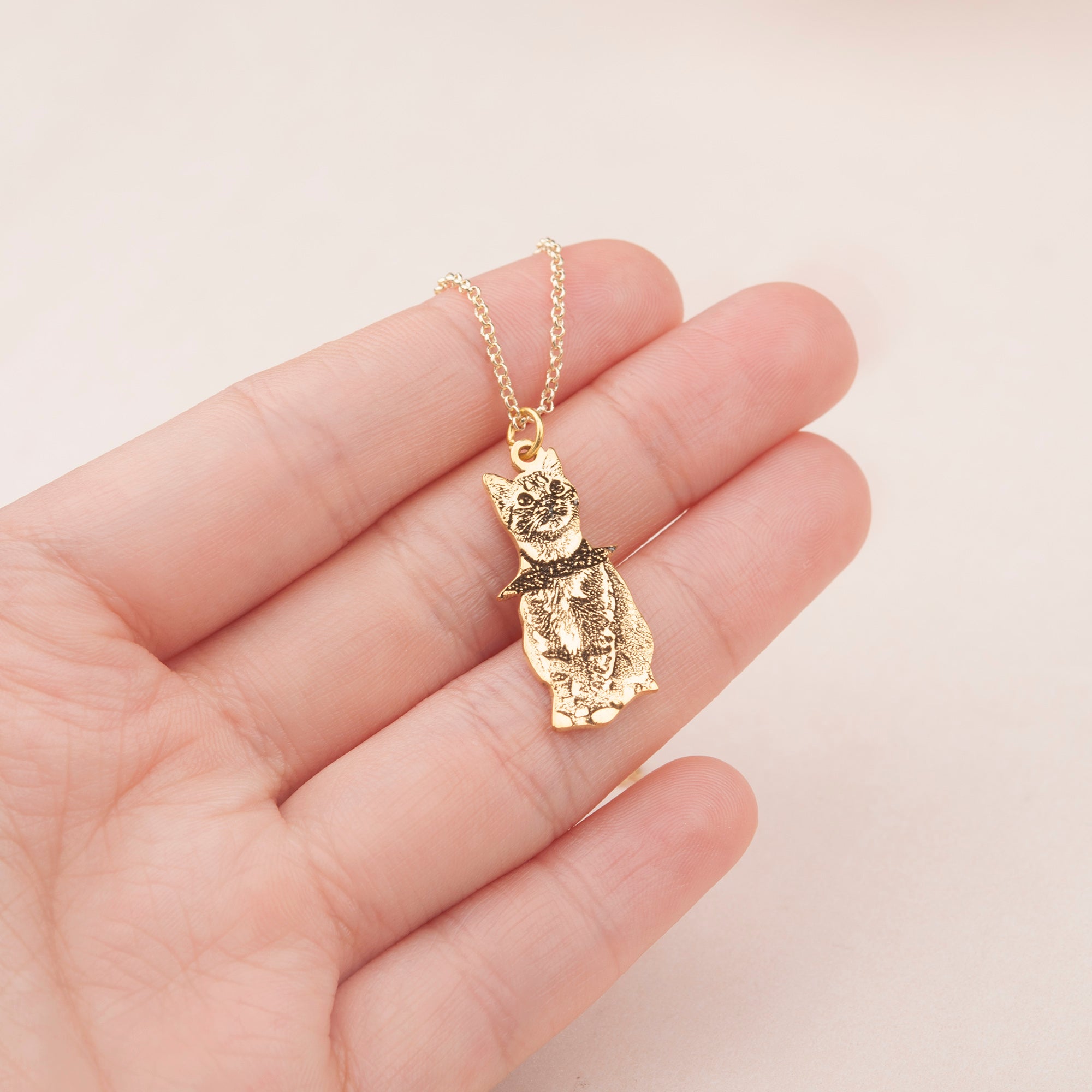 Custom Pet Portrait Sterling Silver Necklace