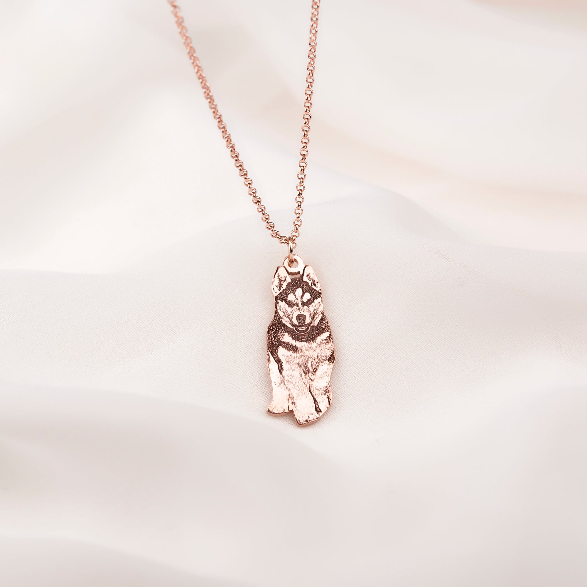 Custom Pet Portrait Sterling Silver Necklace