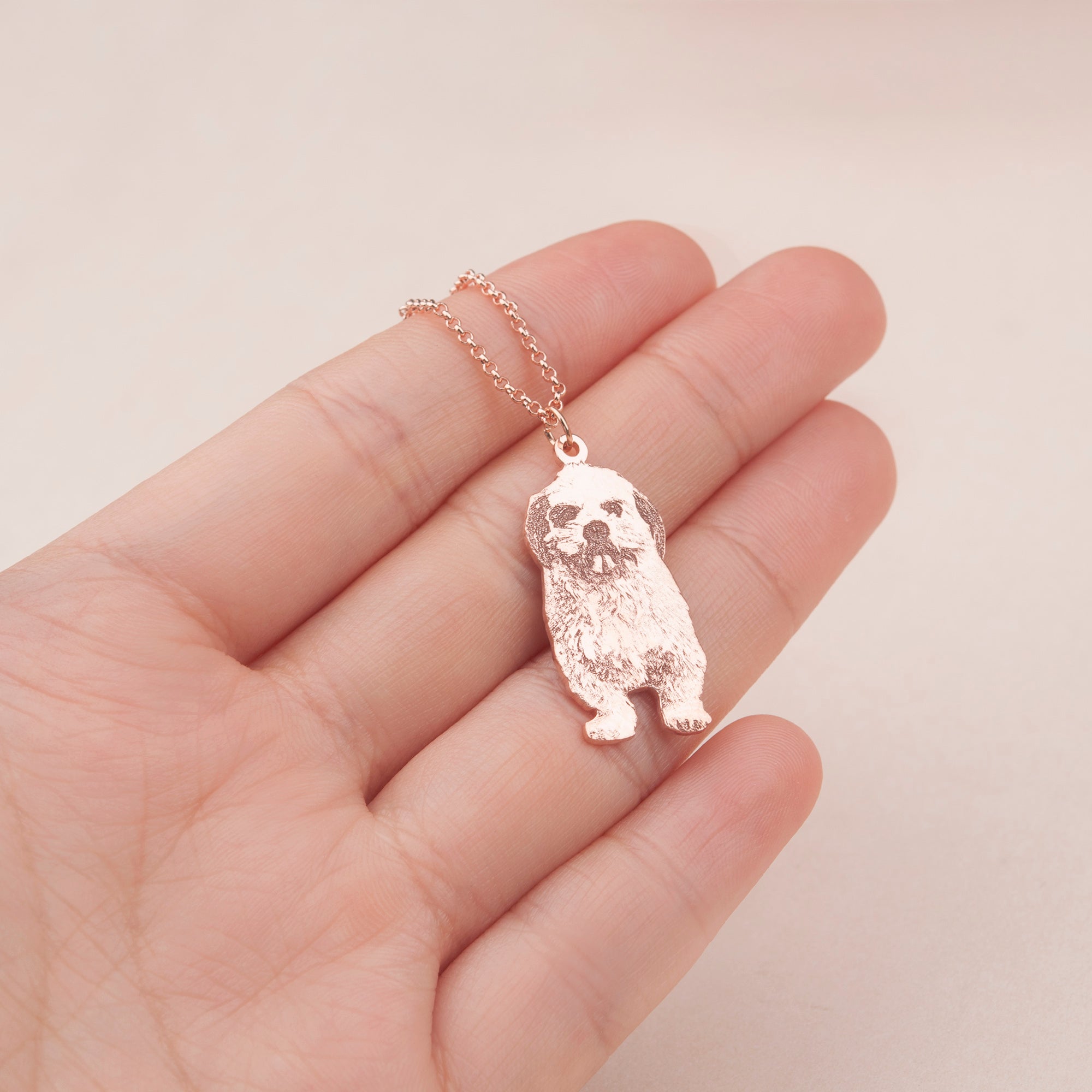 Custom Pet Portrait Sterling Silver Necklace