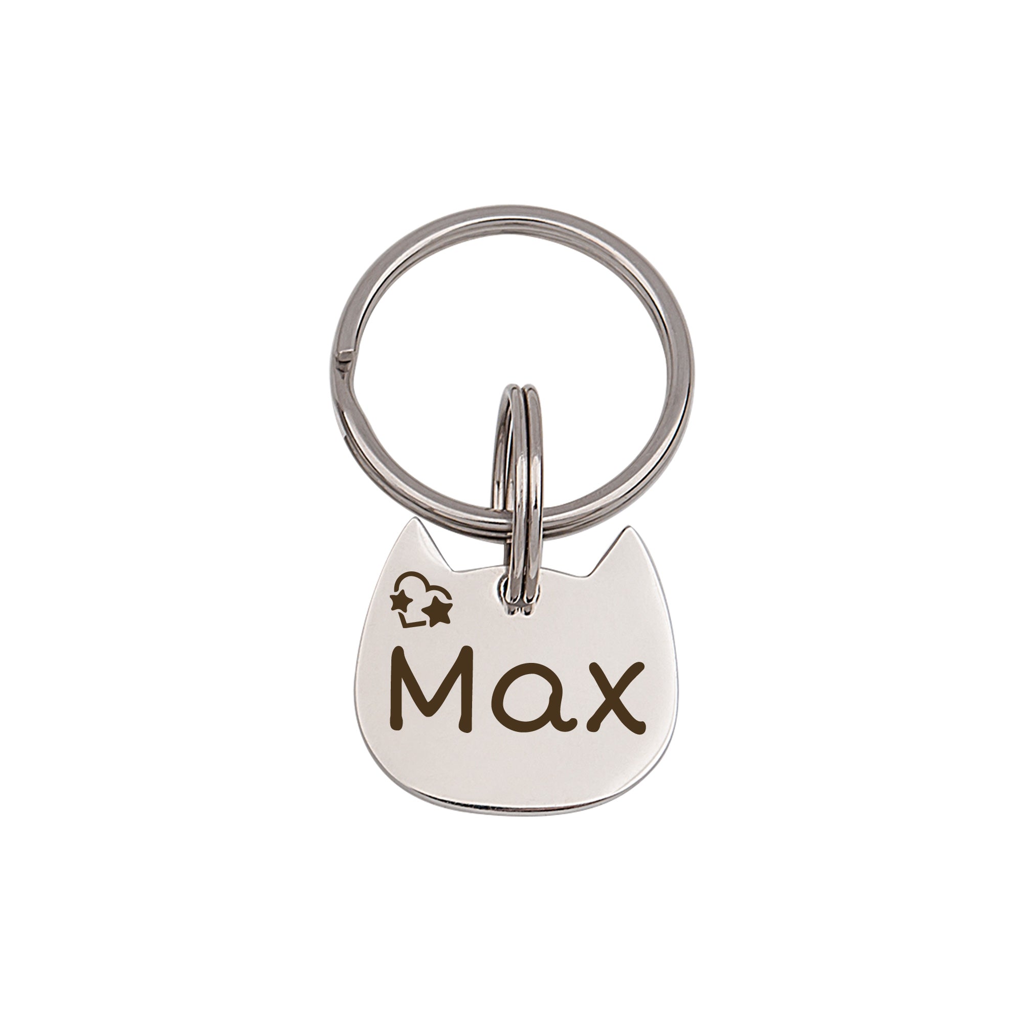 Custom Name and Icon Cat Head Pet ID Cat Tag