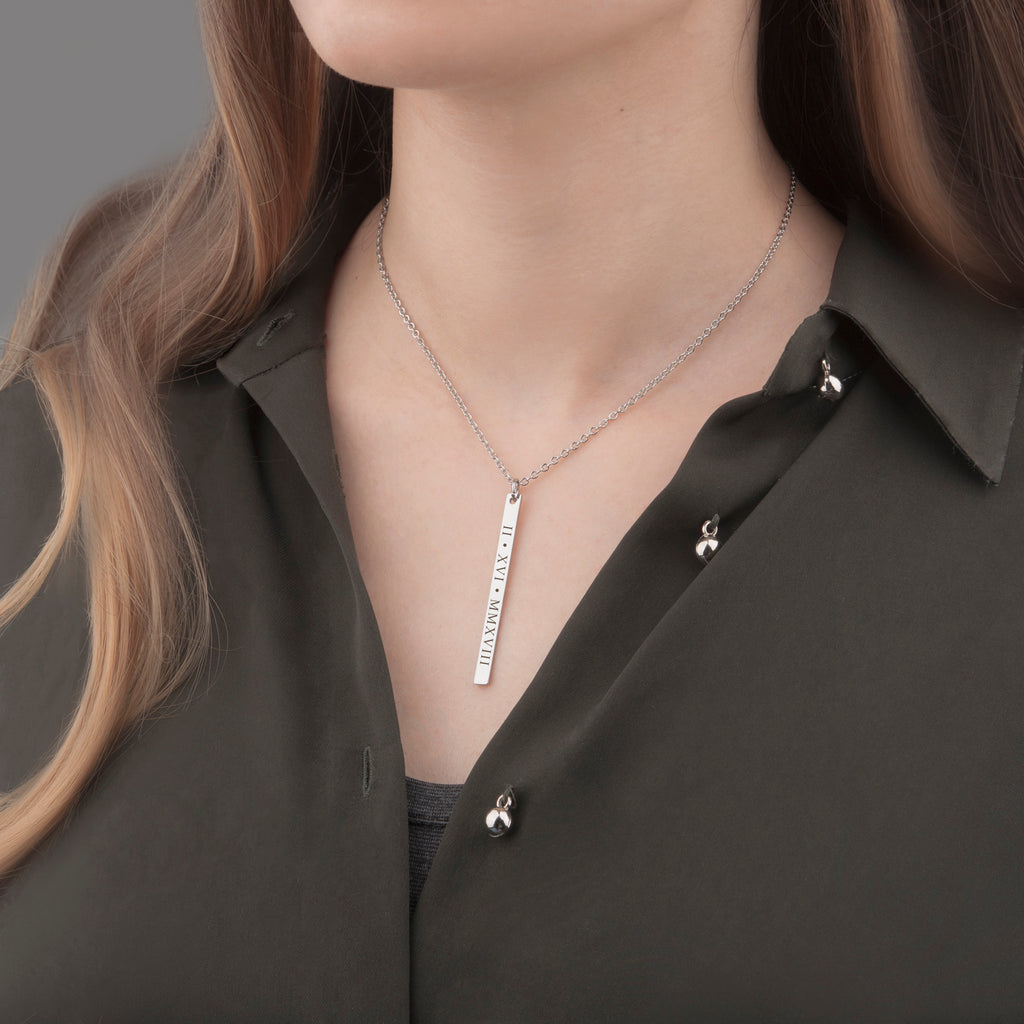 Custom Long Bar Necklace