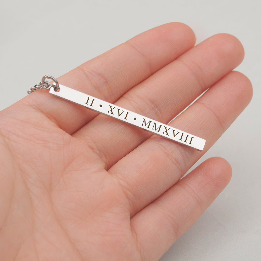 Custom Long Bar Necklace