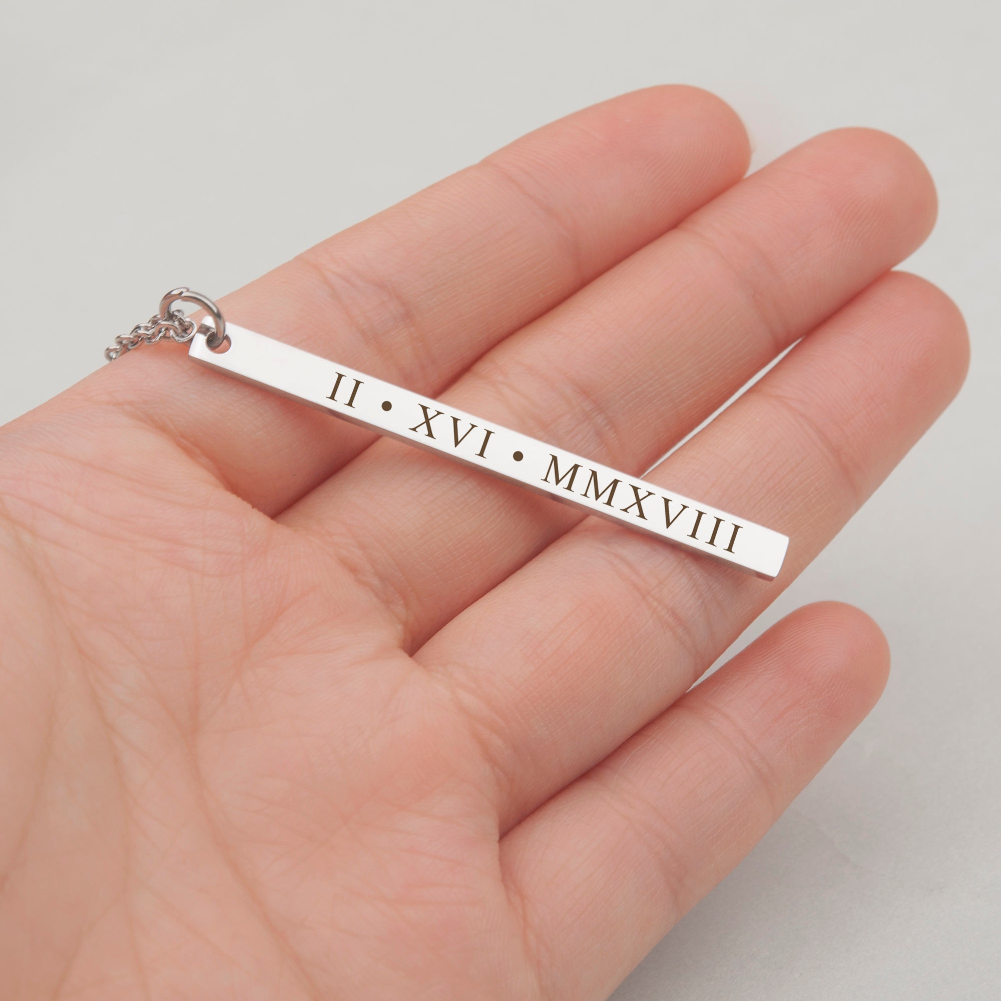 Custom Long Bar Necklace