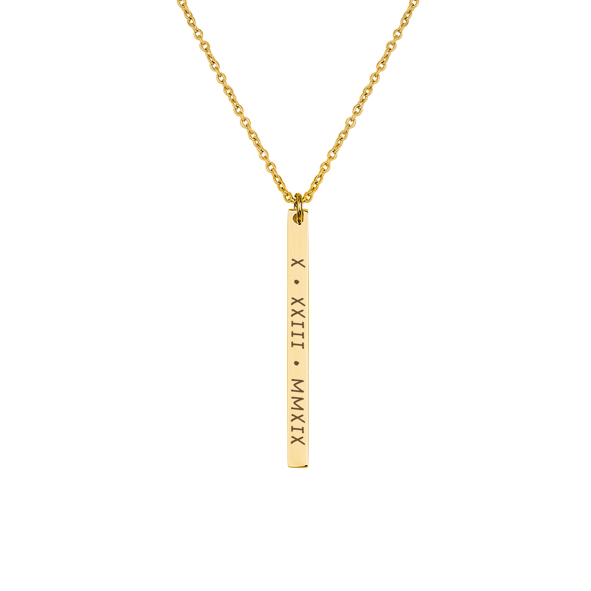 Custom Long Bar Necklace