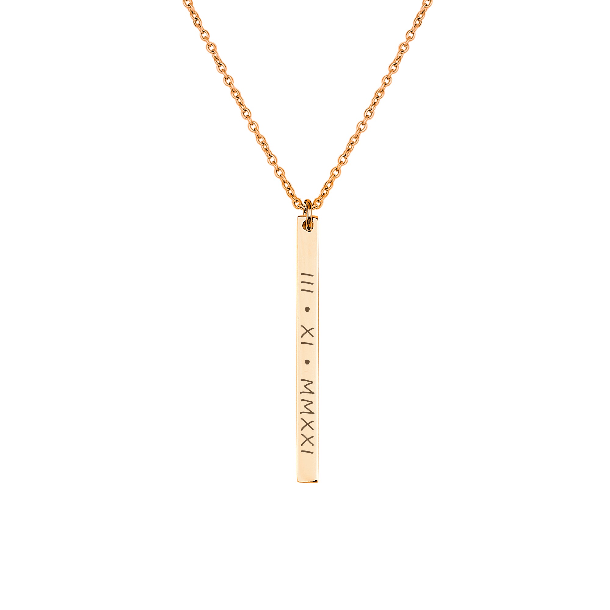 Custom Long Bar Necklace