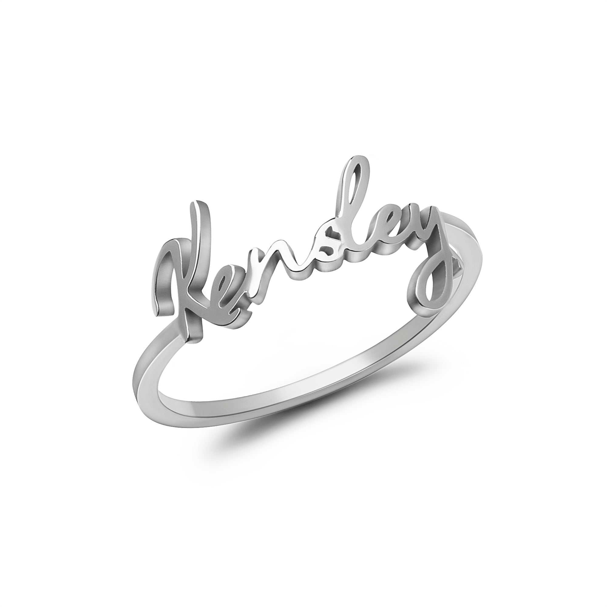 Custom Sterling Silver Name Ring