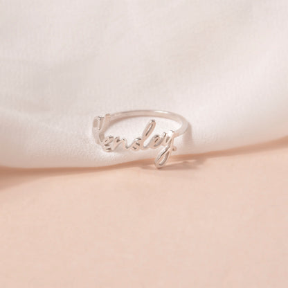 Custom Sterling Silver Name Ring