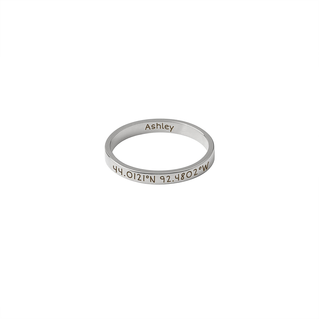 Custom Text Engraving Ring