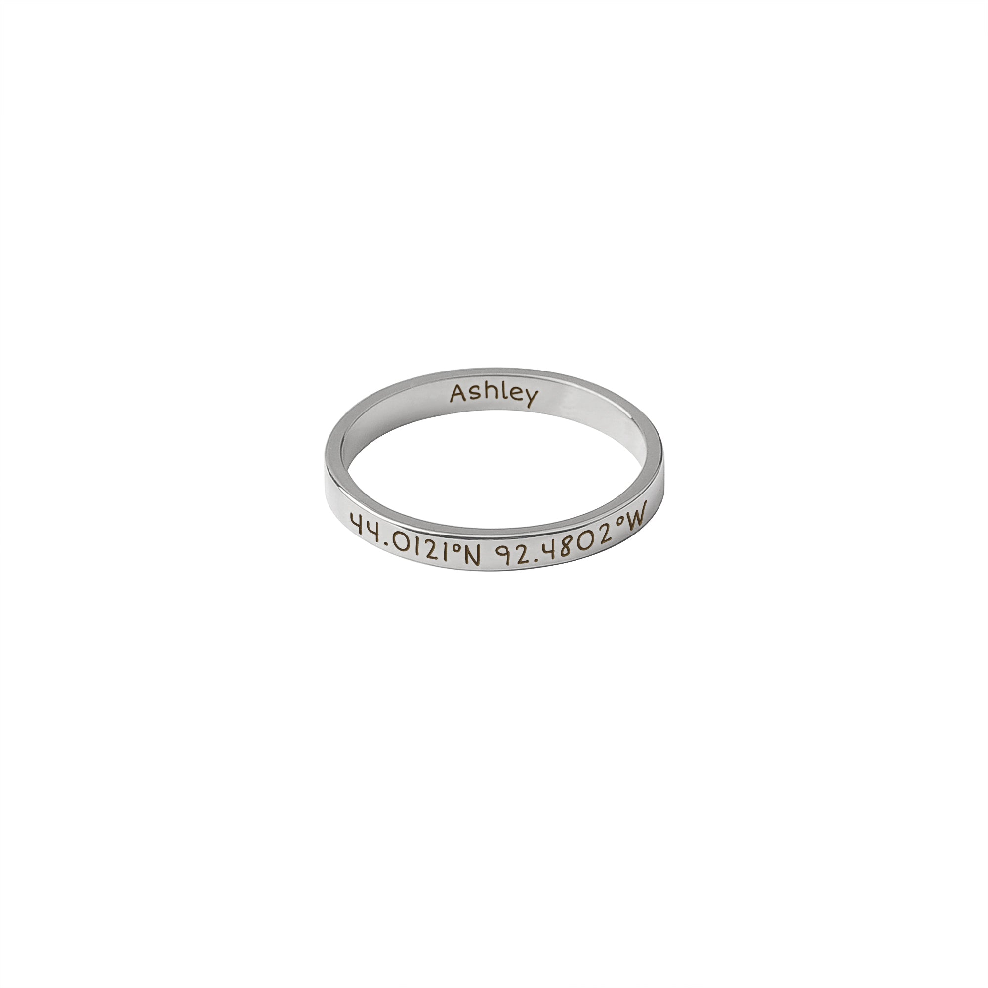 Custom Text Engraving Ring