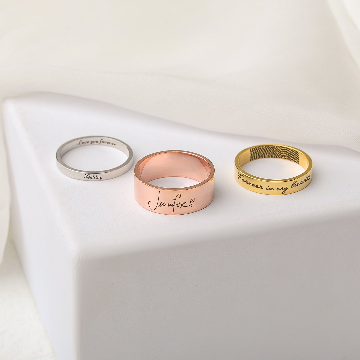 Custom Text Engraving Ring