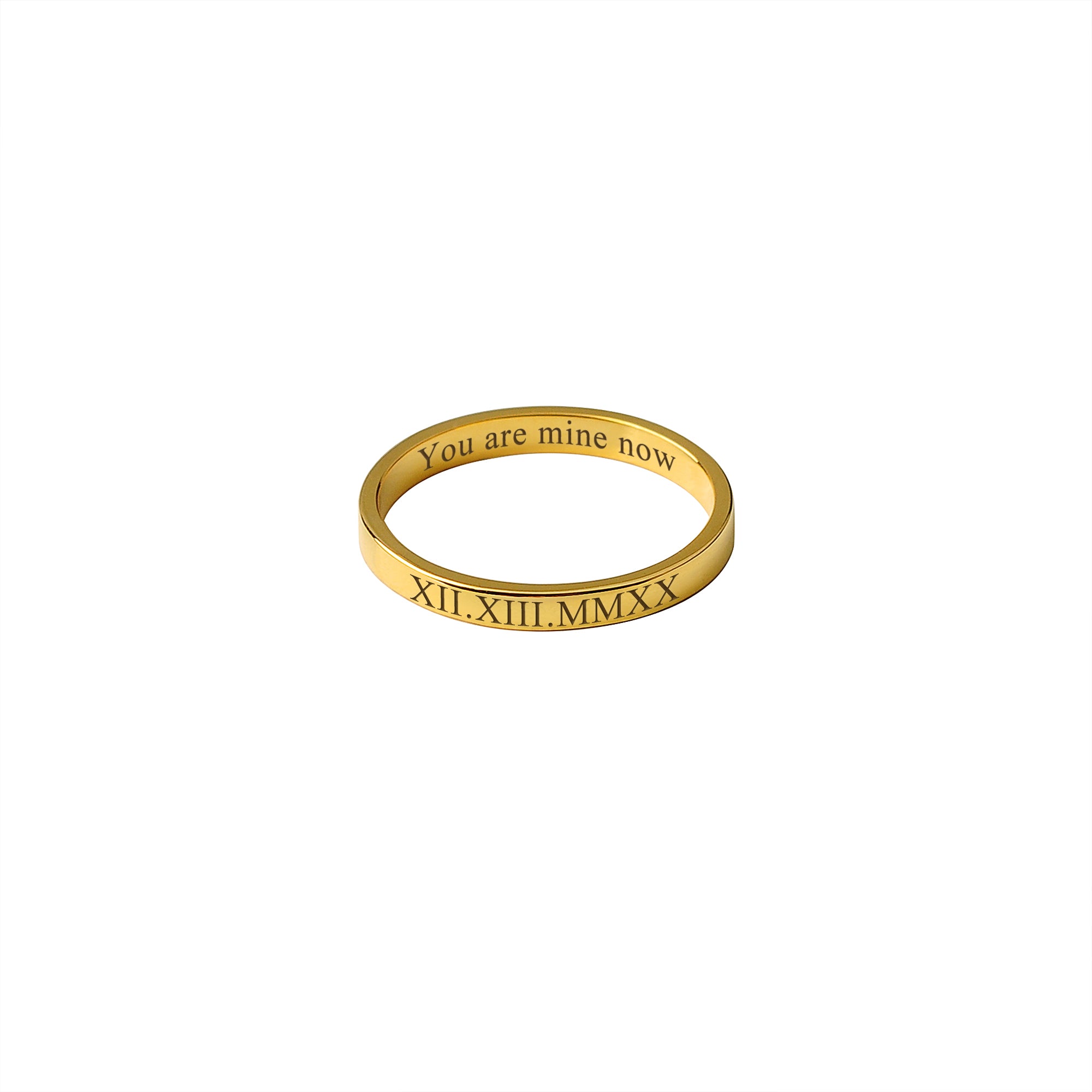 Custom Text Engraving Ring