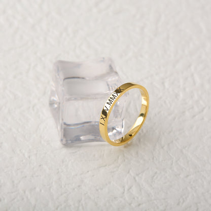 Custom Text Engraving Ring