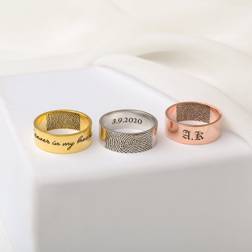 Custom Fingerprint Rings Custom Fingerprint Ring – Anavia Jewelry & Gift