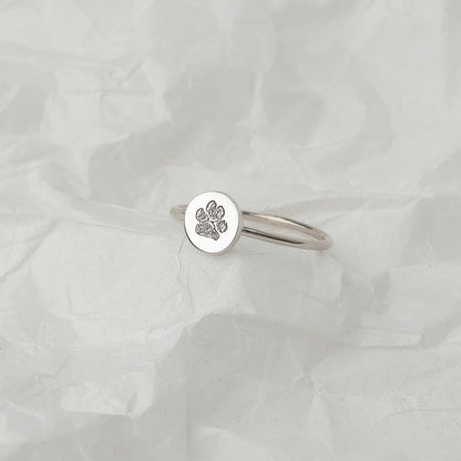 Custom Paw Print or Nose Print Ring