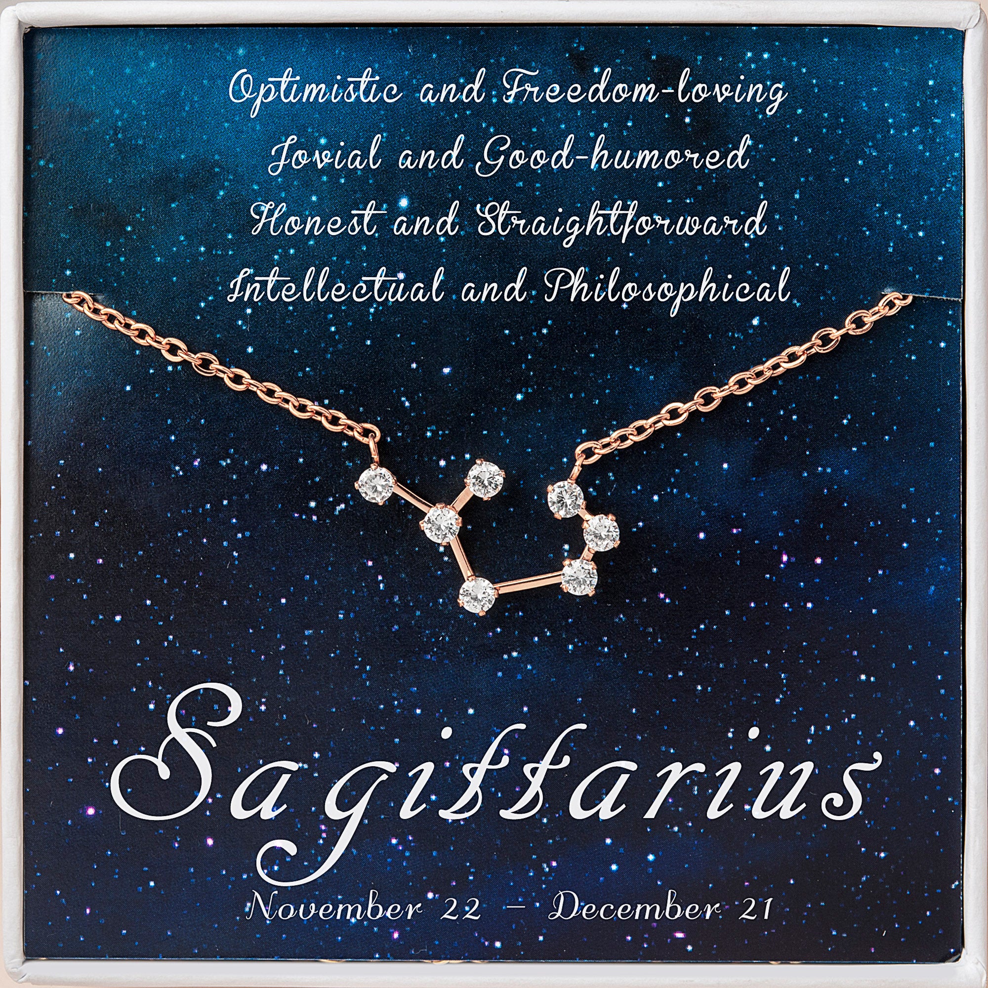 Zodiac Constellation Astrology Necklace