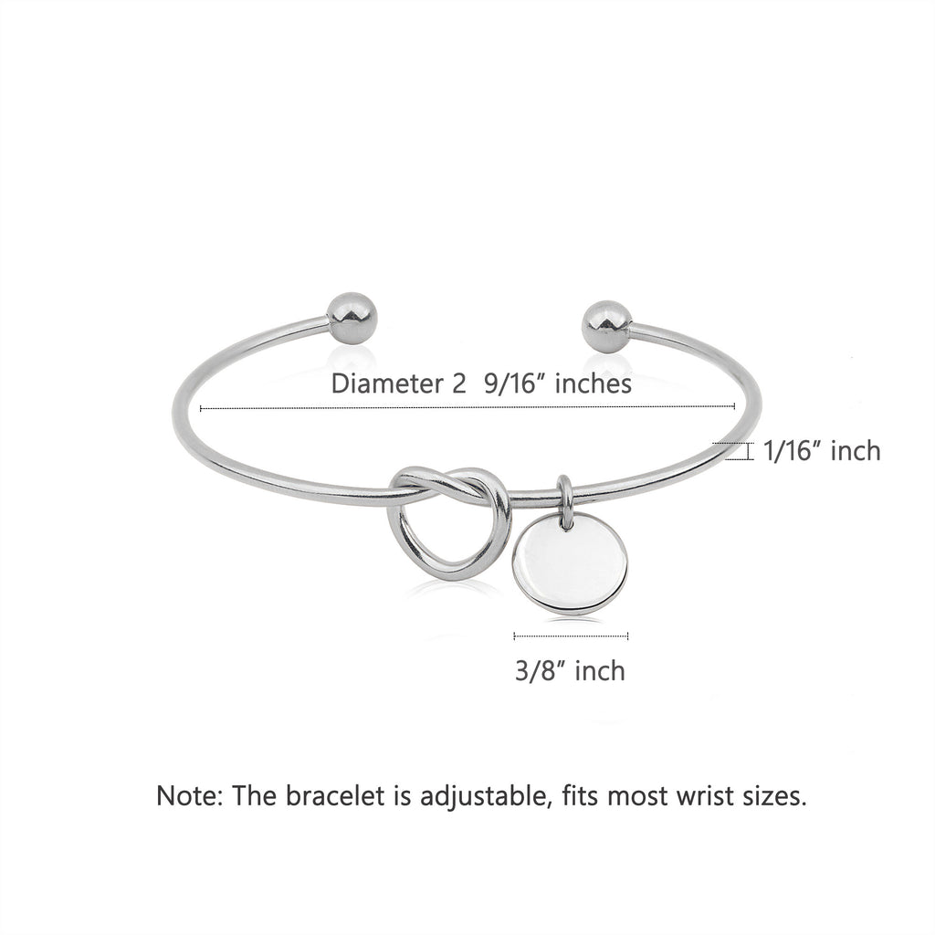 Custom Love Knot Cuff Bangle