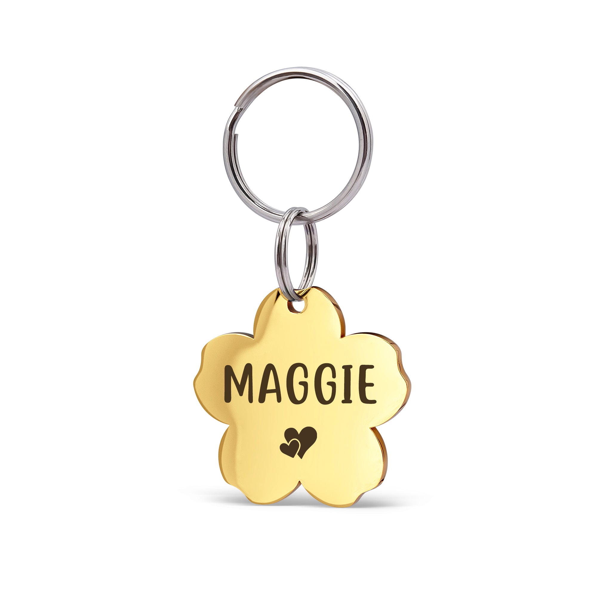Custom Cherry Blossom Pet ID Dog Tag