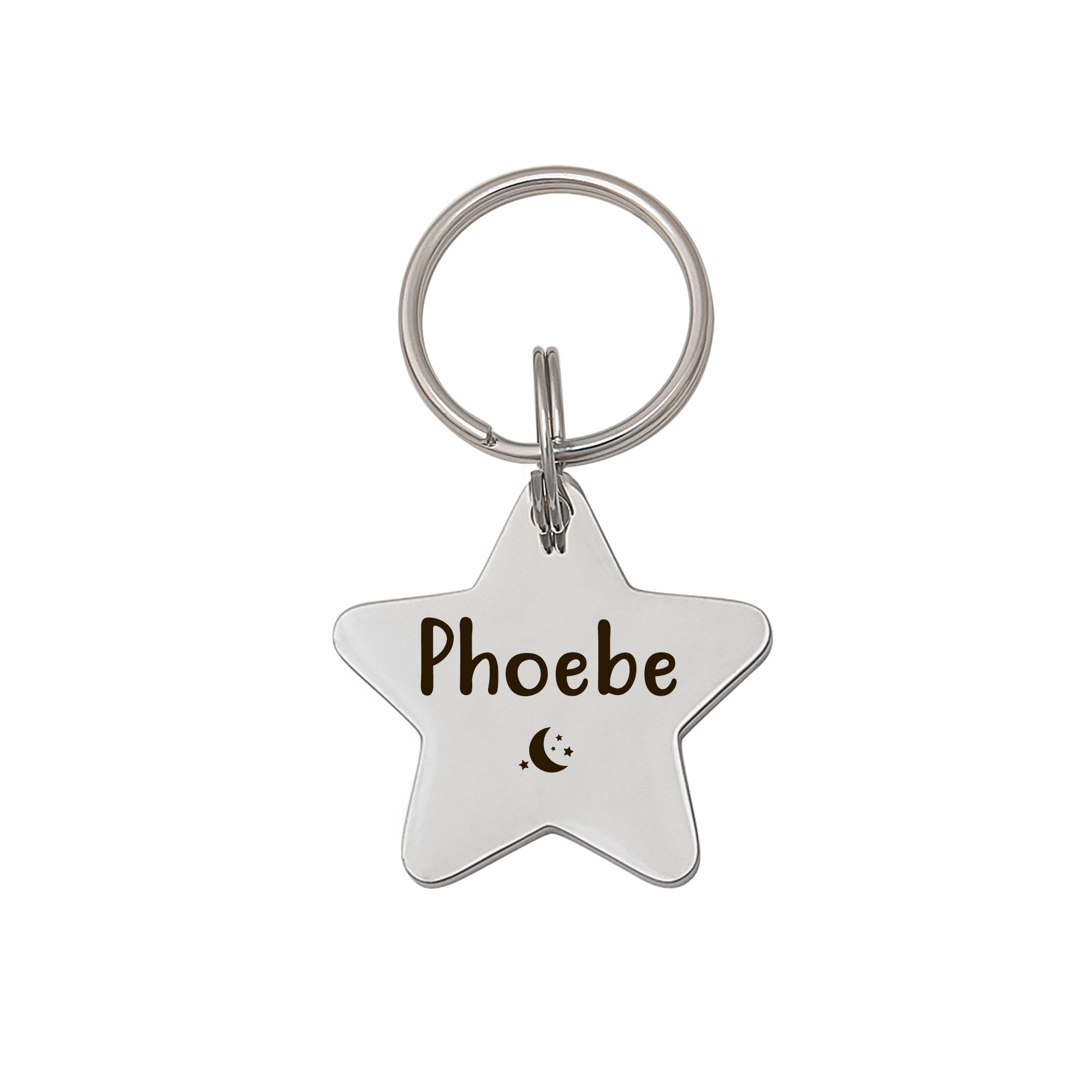 Star Shaped Name and Icon Pet ID Dog Tag