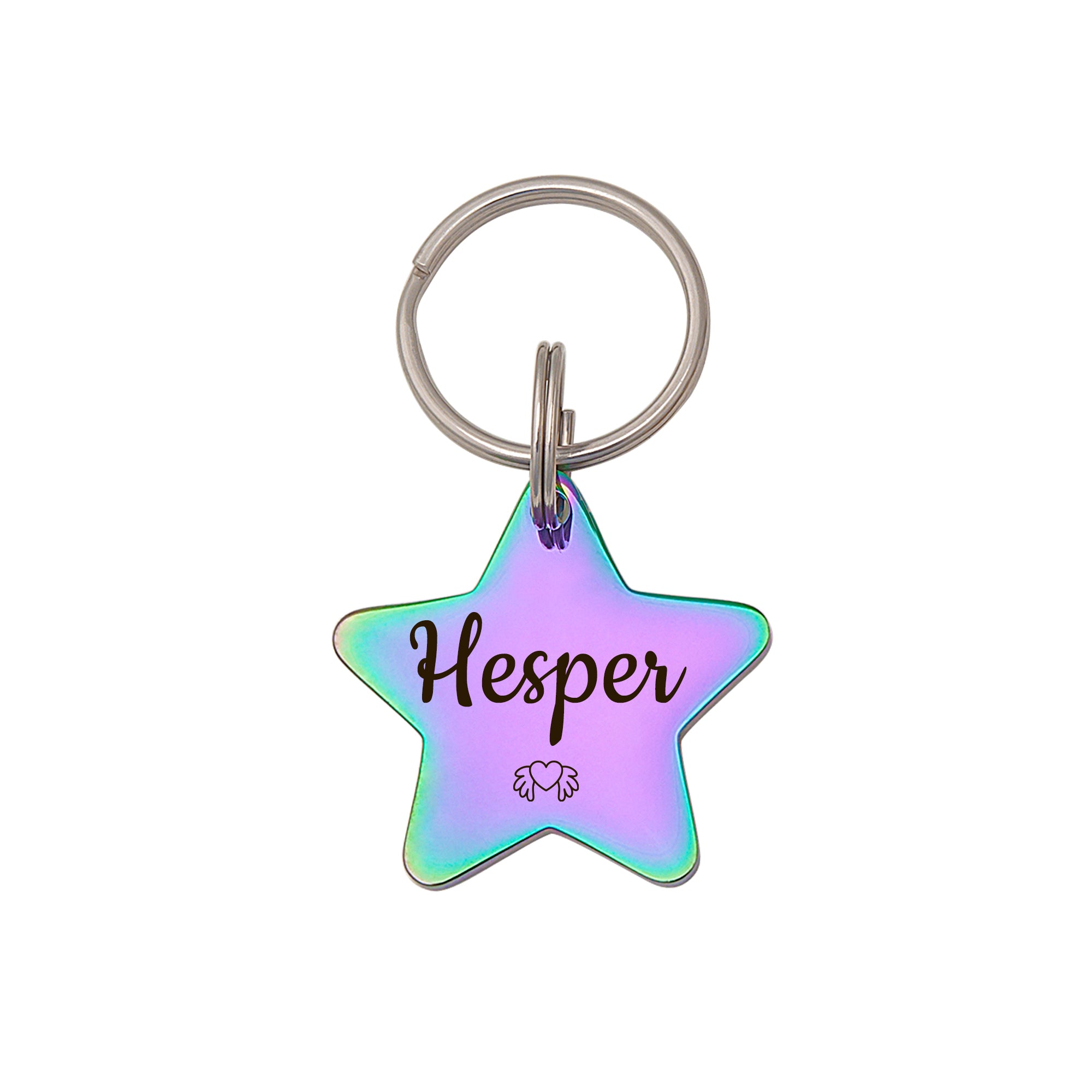 Star Shaped Name and Icon Pet ID Dog Tag