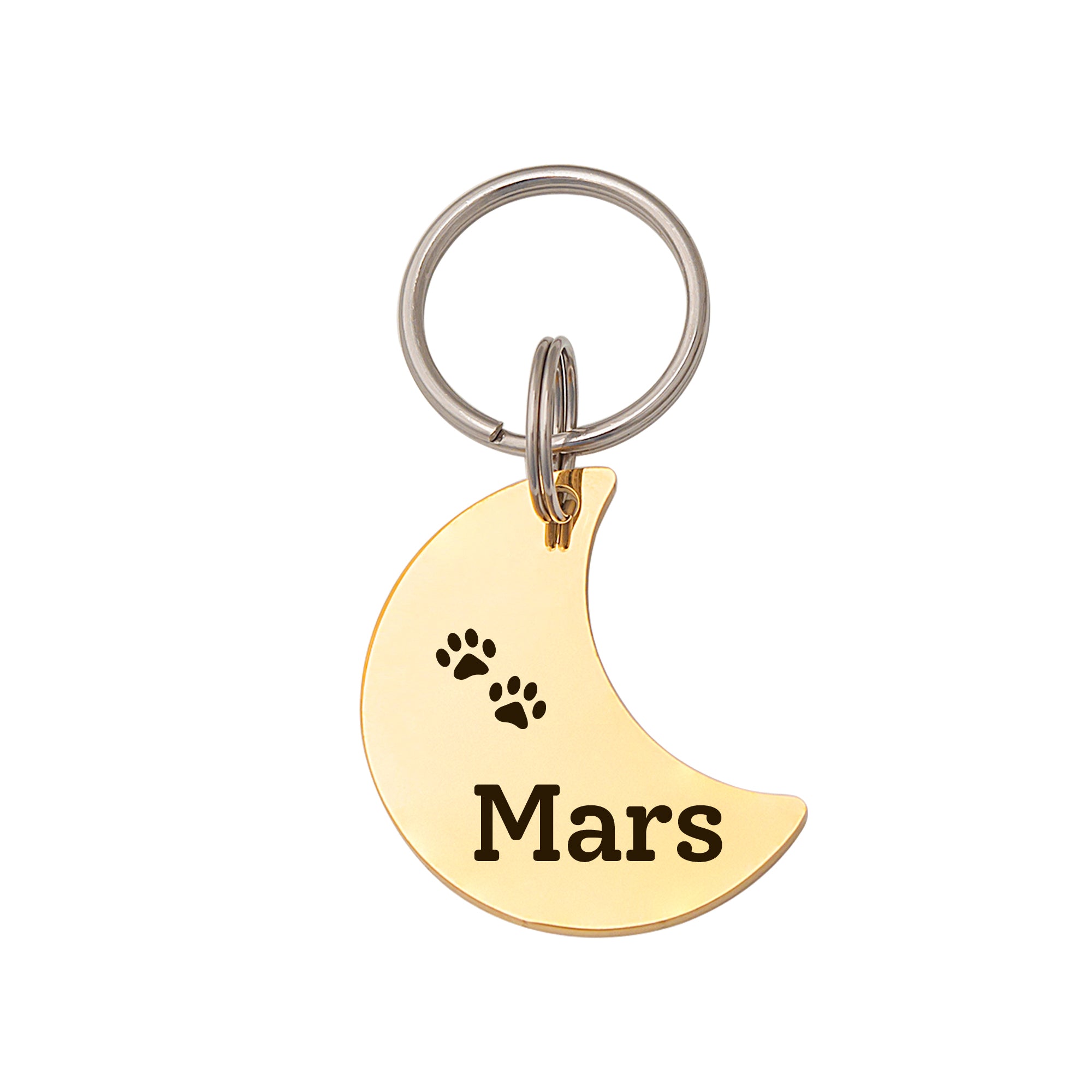 Personalized Moon Shaped Pet ID Dog Tag for Pets