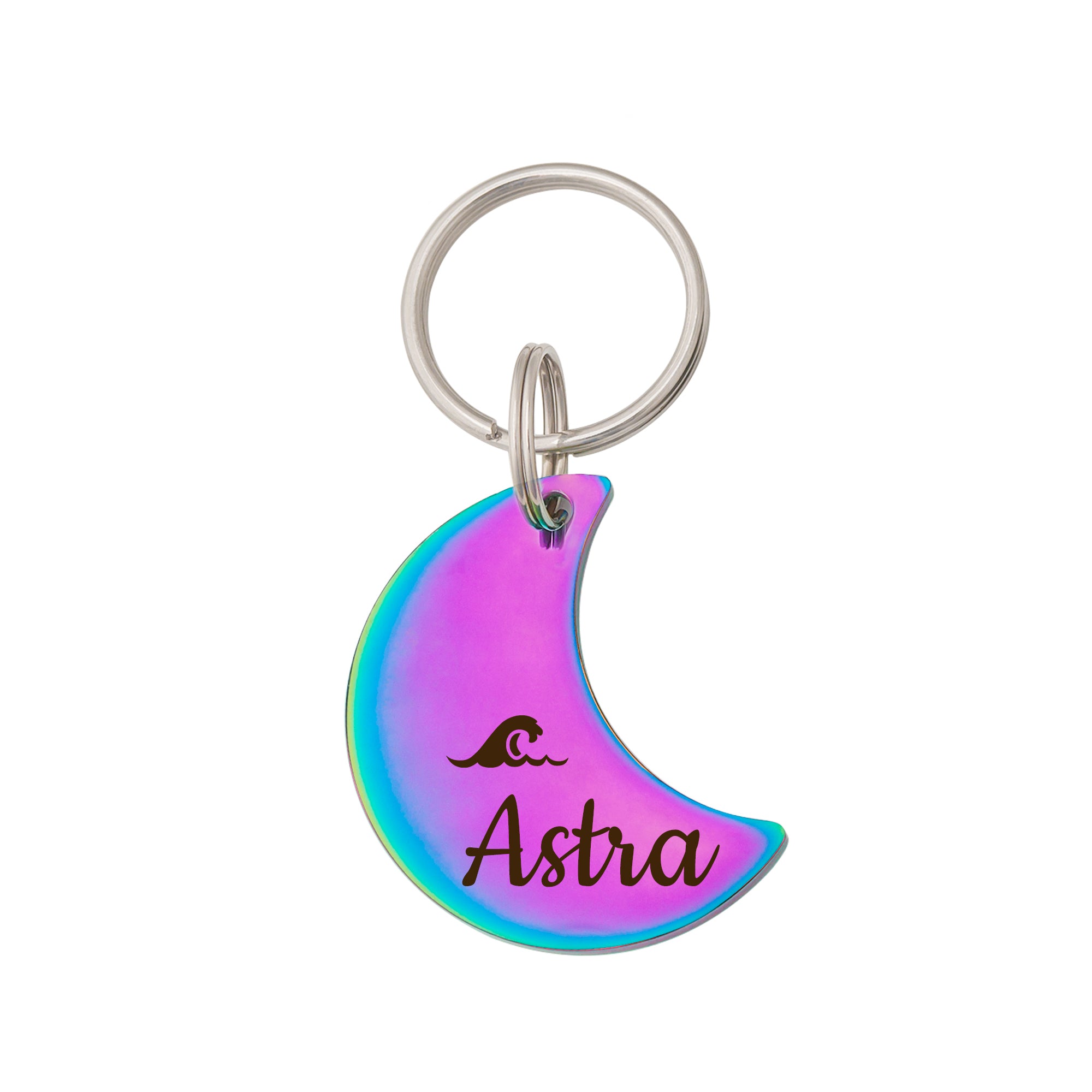 Personalized Moon Shaped Pet ID Dog Tag for Pets
