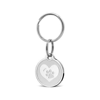 Custom Frosted Cat Design Pattern Round Cat Pet Tag